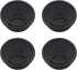 Lovelysp 2-3/8 inch Table Wire Cable Ring Hole Cover, 4PCS Black Plastic Organizer for Office PC Desk