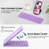 Mini Foldable Bluetooth Keyboard - Portable Wireless Full Size Keyboard (Sync Up to 3 Devices), Ultra-Slim Aluminum Travel Folding Keyboard for iPhone iPad Mac Android Windows iOS (Purple)