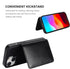 KIHUWEY iPhone 15 Wallet Case, Credit Card Holder, Premium Leather Kickstand, Shockproof Cover (Black)