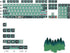 Green Pudding Keycaps PBT Translucent Keycap - 118 Key ASA Profile Keycaps 60 Percent Custom Keycap Set for Cherry