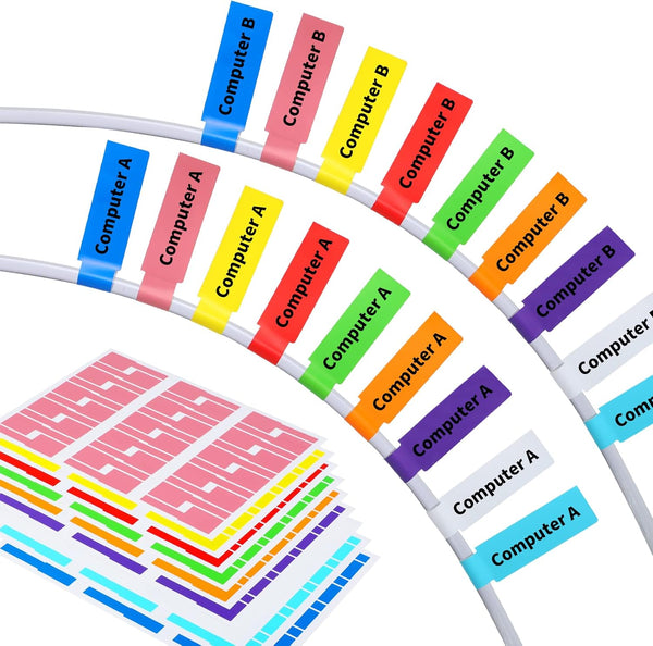 540 Cable Labels Management, Waterproof and Durable, Cord Organizer Tags for Electronics, Charger Cable Organizer