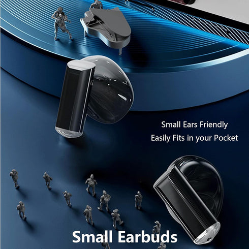 Small Touch Screen Earbuds, Mini TWS Bluetooth Earbuds for iPhone and Android, Wireless Earphones for Small Ears