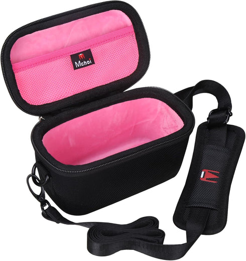 a6000/a6400/a6600/a6100/a5100 Mchoi Hard EVA Travel Case for Sony Alpha Mirrorless Digital Camera (Black and Pink)