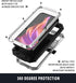360 Full Body Heavy Duty Protection Case for iPhone 15 Plus, Rugged Aluminum Stan with Built-in Screen Protector, Silver