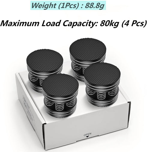 Tertullus Speaker Spikes 4PCS, Hifi Spring Speaker Isolation Feet, Aluminum Non-Slip Shockproof for Audio, Subwoofers