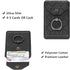 Black Cell Phone Card Holder - RFID Ring Stand Stick on Wallet for All Smartphones, Adhesive Credit Card Holder