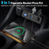 Qidoe 12V USB Panel Cigarette Lighter Socket with Rocker Switch, 58W Multiport USB Outlet for Car Marine RV Truck