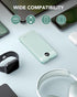 VRURC Portable Charger 10000mAh, Built-in Cables & AC Wall Plug, Compact Lightweight Power Bank for Smart Phones - Green