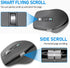 INFINMIND 4-Level Wireless Side Scroll Mouse with Multi-Device, Ergonomic Computer Mice with Smart Flying Scroll, Quiet