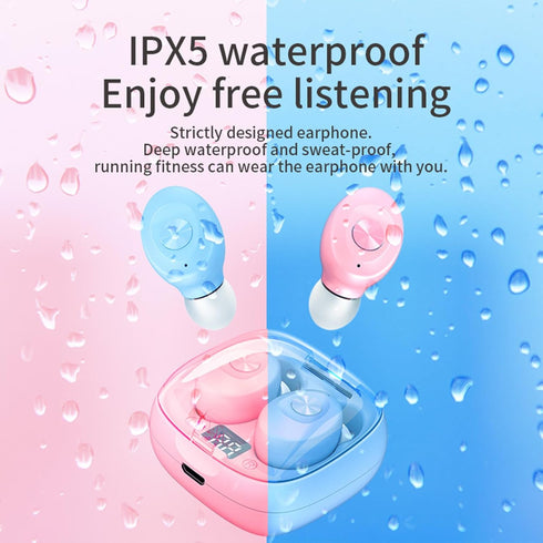 in-Ear Bluetooth Earbuds, Lightweight Headphones with Built-in Microphone, IPX5 Waterproof