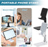 Wonderjune 12 Pcs Cell Phone Stand Desk Table Adjustable Angle Height Phone Stand Foldable Portable Mobile Holder