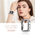 Goton Bling Screen Protector for Apple Watch Case 45mm Series 9 8 7, Double Glitter Diamond Rhinestone Cover