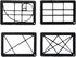 BWOFJGWH 4Pcs with Chain Sturdy Proportion Ruler Compact Composition Viewfinder for Sketching Viewer Painting, pp