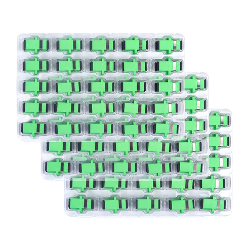 Fiber Optical Coupler, 150 Pack SC Singlemode Fiber Optic Adapter, SC Female to SC Female APC Connector for Network