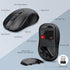 MARVO Wireless Keyboard and Mouse Combo - 2.4G Ergonomic Keyboard with Phone Tablet Holder, Silent Mouse (Black)