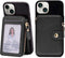 M-Plateau Small Wallet for Women - Large Capacity with ID Window, Phone Wallet with 3M Adhesive Card Holder (Black)