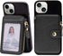 M-Plateau Small Wallet for Women - Large Capacity with ID Window, Phone Wallet with 3M Adhesive Card Holder (Black)