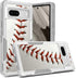 Google Pixel 7 Case, Baseball Sports White Pattern Shock-Absorption Hard PC and Inner Silicone Hybrid Dual Layer Armor