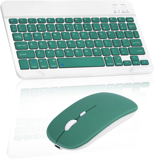 Rechargeable Bluetooth Keyboard and Mouse Combo, Ultra Slim Full-Size Keyboard and Ergonomic Mouse for Samsung Smart TV