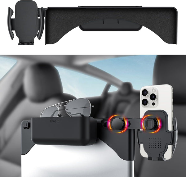 Fit Tesla Model 3 Model Y Phone Mount Holder, Silicone Without Noise, Tesla Model 3 Model Y Accessories with Silicone