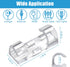40PCS Clear Adhesive Cable Clips, Upgraded Wire Holders for Wall, Strong Cord Organizer for Under Desk, Indoor/Outdoor