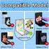 Miimall Samsung Galaxy Z Flip 5 5G Leather Case with Metal Ring Holder, Shockproof Tempered Glass Screen Protective