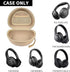 Headphone Case for TOZO HT2/ for Picun P26 / for Beats Studio Pro/for Beats Solo3 2/ for Beats Studio3 On-Ear Headphones More Foldable Bluetooth Wireless Headset (Extra Large) - Khaki