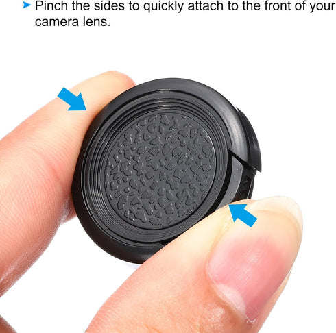 PATIKIL 27mm Lens Cap, 2 Pack Snap Camera Lens Cover with Cloth, Suitable for Universal DSLR Lenses