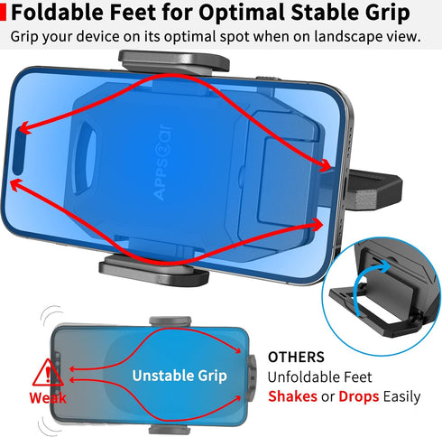 APPS2Car Sturdy CD Slot Phone Mount with One Hand Operation Design, Hands-Free Car Phone Holder, Universally Compatible