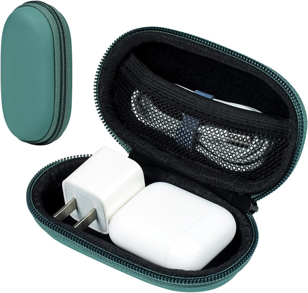 EVA Earbud Case for Beats Flex Raycon, Waterproof Portable Pouch for In-Ear Monitor Headphones (Green)