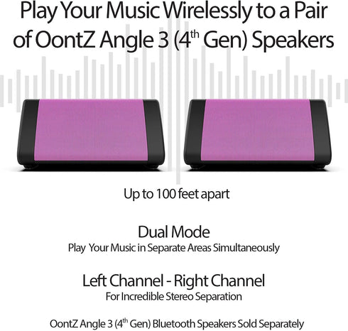 OontZ Angle 3 Bluetooth Speaker - Portable Wireless 5.0 Speaker, IPX5 Water Resistant, Pink