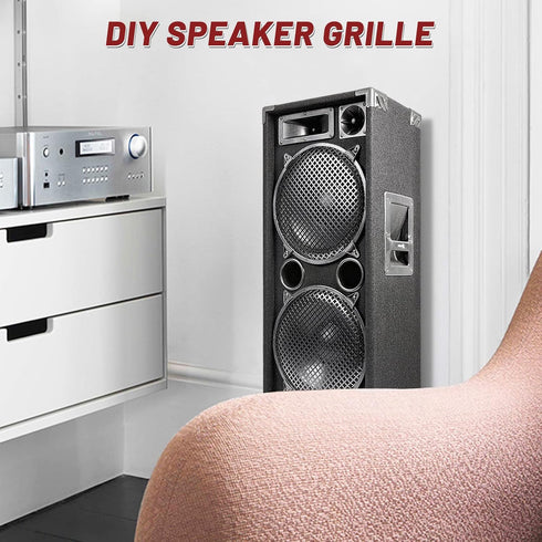 12" Car Audio Speaker Grill Cover: Subwoofer Metal Mesh-Waffle Grill Cover Protector with Rubber Frame (Pack of 2)