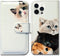 Cute Brown Cat Leather Flip Phone Case for iPhone 13 Pro Max, Wallet Cover with Card Slot Holder and Kickstand