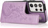Samsung Galaxy S21 Ultra Phone Case, Purple, with Tempered Glass Screen Protector, Card Holder Wallet Cover, Stand Flip