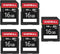 EASTBULL 5-Pack of SD Card 16GB Class 10 SD Card U1 V30 High-Speed