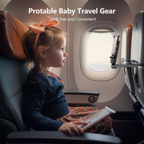MiiKARE Airplane Travel Essentials Phone Holder, Universal Handsfree Mount with 360 Degree Rotation, Travel Must Haves