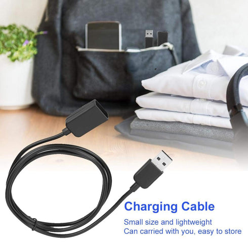 Cuifati 1 Meter Long Bracelet Watch Charger, Portable USB Charging Cable for Smart Bracelet, Black