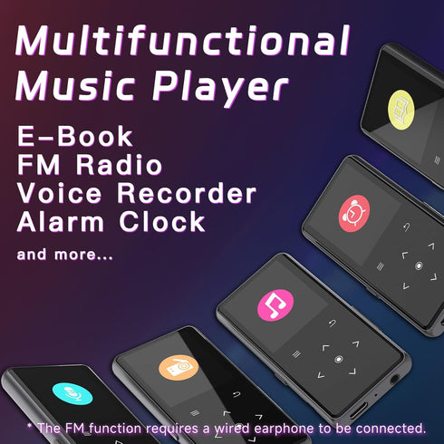 Vaktare Gud 128GB MP3 Player with Bluetooth, Portable Music Player with Built-in Speaker, Enjoying Your Digital Music