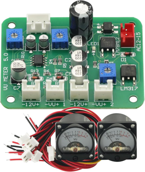 GODIYMODULES VU Meter 2PCS VU Panel Meter 500UA VU Meter Warm Back Light