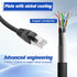 Jxiwfvl RJ45 1 3 Cat5, Cat5e, Cat6, Cat7 Set-top Male to Female LAN Splitter Cable, Ethernet Adapter for LAN Ethernet