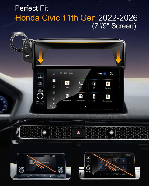 pop-tech 11th 2022 2023 2024 2025 2026, 360 Magnetic Phone Holder for Honda Civic Gen Car Screen Phone Mount Made