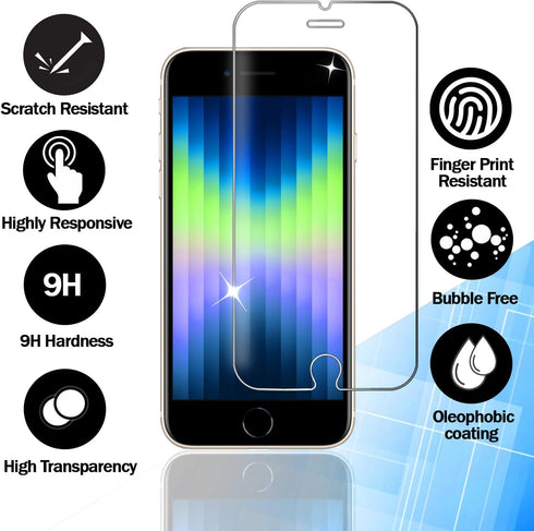 RKINC Screen Protector (4-Pack) for iPhone 6S / iPhone 6 - Tempered Glass Film, 0.33mm, Bubble-Free