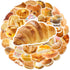 Hozeuiy 50pcs Album Cute Bread Stickers, Delious Food Decals Waterproof Decorative Decals for Scrapbook DIY Crafts