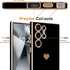 Teageo Black Case for Samsung Galaxy S24 Ultra 5G, Cute Love-Heart Luxury Soft Back Cover with Full Camera Protection