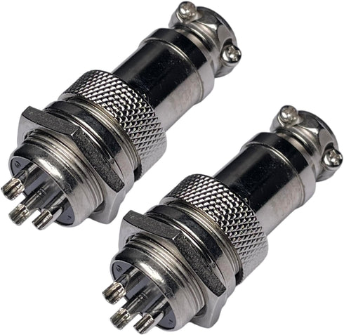 CESS Aviation 3 Pins Plug and Socket Wire Cable Connector - Diameter 0.63" (16mm) (2 Packs)