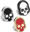 homEdge Cell Phone Skull Ring Grip, Set of 3 Packs 360° Adjustable Finger Holder - Black, White, Red