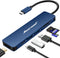 Hiearcool USB C Hub for MacBook Air/Pro, 7-in-1 USBC Adapter Multiport with 4K