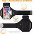 Phone Armband for Running, 3D Design Cell Phone Armband with Zipper Pocket for Earbuds, Water Resistant Sport Arm Band