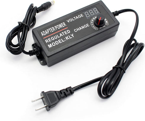 3-24V 2A Adjustable AC/DC Power Adapter, Multi Voltage Power Supply for Household Electronics, 5.5 x 2.5mm US Plug