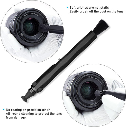 Vsgo V-P01e Professional Lens Cleaning Pen, Double-Ended Brush with Nano Optical Carbon for Camera Lens & Glasses